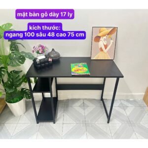 Bàn làm việc, bàn học mặt bàn dày 17ly (đen). hàng đặt trong ngày