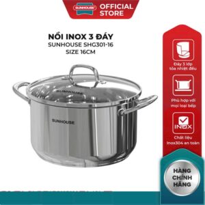 Nồi Inox 3 đáy Sunhouse SHG301 - 16cm///HB