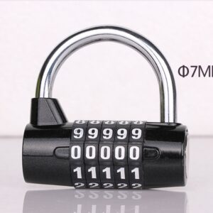 Chữ Số 5 Số Tiện Lợi và ổ Khóa Mini Inox Zoro 4 Số Màu Bạc Chính Hãng - Khóa Chữ Số 5 Số