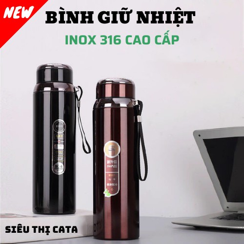 Bình giữ nhiệt INOX SUS 316 kiểu dáng thể thao, nắp đính kim cương, có tấm lọc trà, Giữ Nhiệt Lên Đến 30 Tiếng - Wikimua.vn