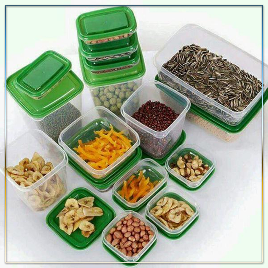 Bộ 17 hộp đựng thức ăn có nắp đậy, Bộ hộp đựng thực phẩm 17 món, bộ hộp nhựa đựng đồ ăn có nắp 17 món, bộ hộp đựng đồ tủ lạnh | Lazada.vn