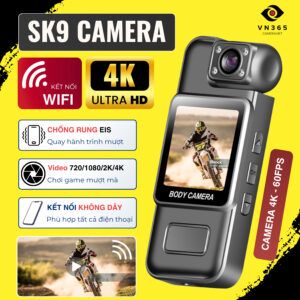 Camera mini 3in1 (quay,chụp,ghi âm) có wifi 4K-60fps SK9