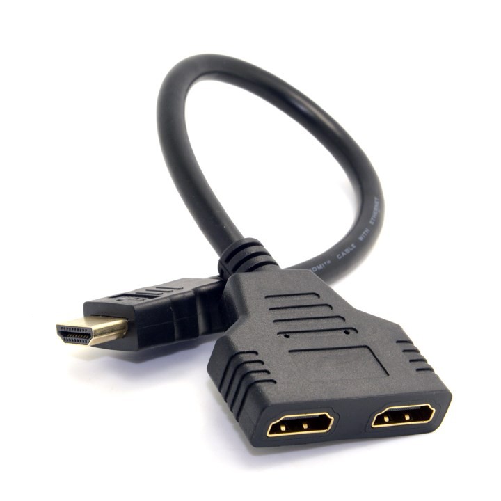MÃ ELMS10 GIẢM 6% ĐƠN 50K] DÂY CHIA TÍN HIỆU HDMI 1 RA 2 - TỪ 1 NGUỒN PHÁT XUẤT RA 2 MÀN HÌNH MÁY CHIẾU, TIVI | Shopee Việt Nam