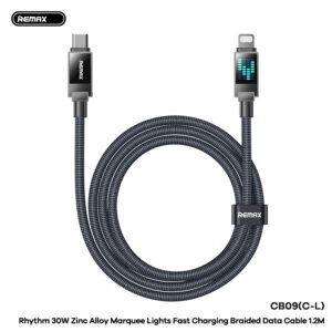 Cáp sạc nhanh 30W Remax CB09. (Type-c Ra Lightning iphone)