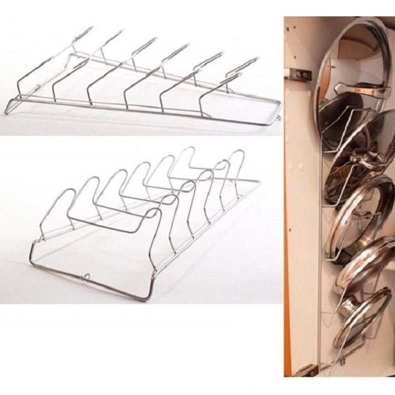 KỆ ĐỰNG VUNG NỒI 7 TẦNG INOX 304 TREO TƯỜNG NHÀ BẾP ( TỔNG KHO GIA DỤNG GIÁ GỐC )