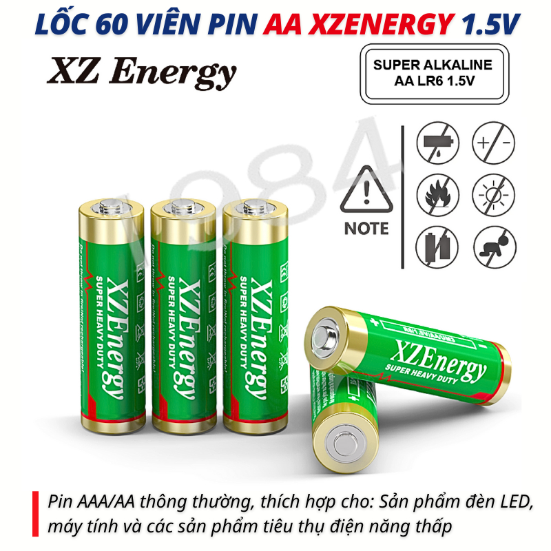 Lốc 60 Viên Pin Tiểu AA / AAA XZENERGY / AVOSUPER