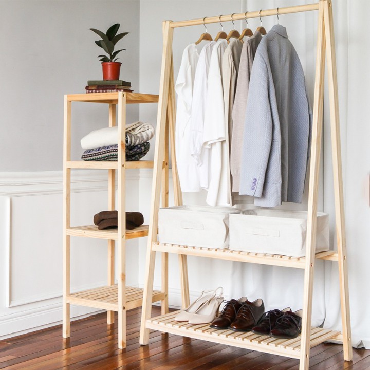 GIÁ TREO QUẦN ÁO 2 TẦNG CHỮ A - KỆ TREO QUẦN ÁO BẰNG GỖ TỰ NHIÊN. | Shopee Việt Nam