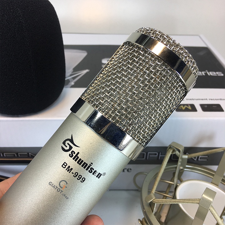 Bá» mÃ­c thu Ã¢m BM999 KÃ¨m sound K10,dÃ¢y livestream,Káº¹p Äá» bÃ n,mÃ ng lá»c 5