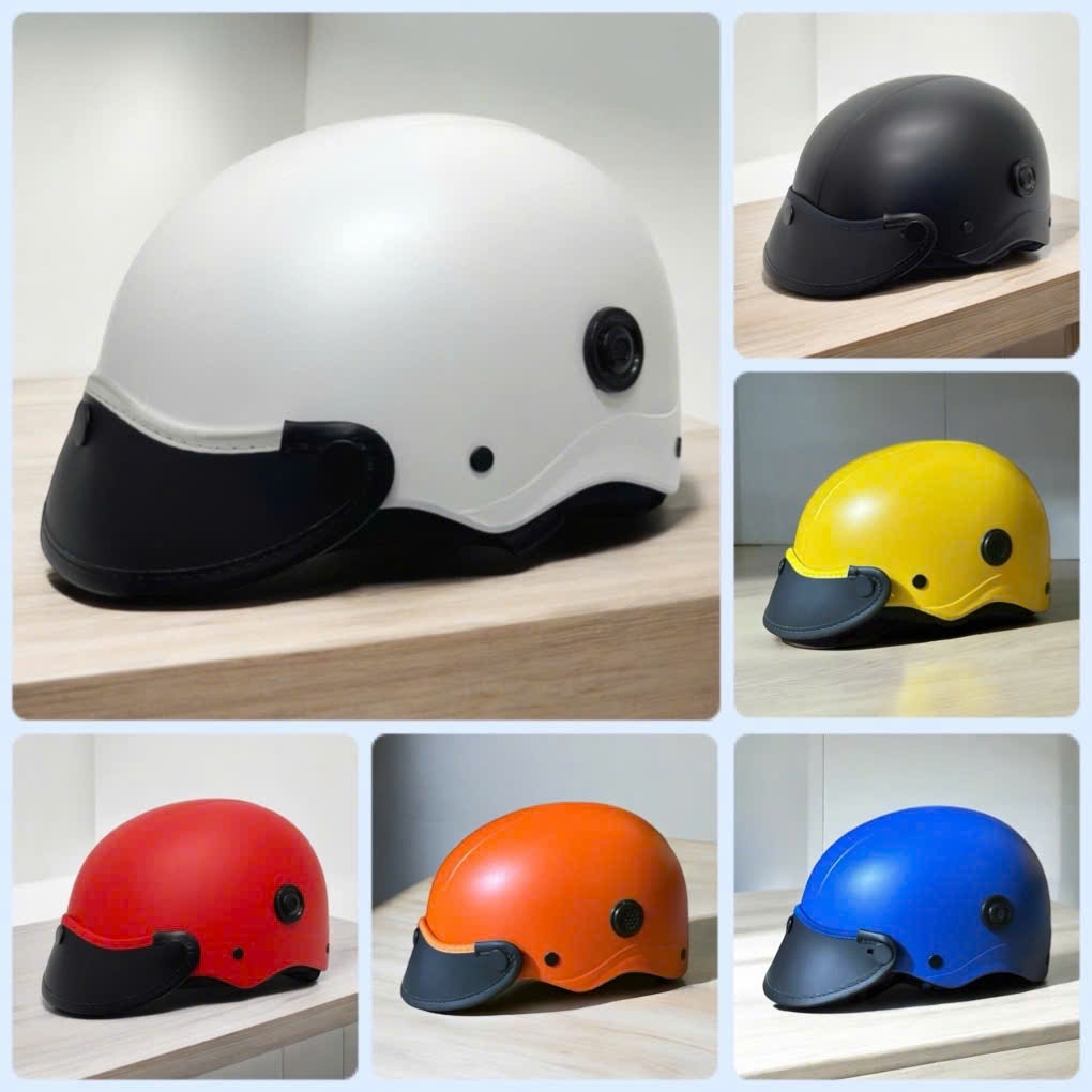 Nón Bảo Hiểm Thời Trang Cao Cấp - Mũ Bảo Hiểm Nửa Đầu - Hợp Với Mọi Lứa Tuổi - Kiểu Dáng Nón Sơn | Shopee Việt Nam