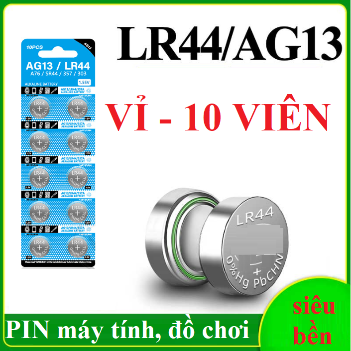 Pin cúc áo AG13 LR44 1.5V ANLALINE vỉ 10 viên FULL BOX dung lượng thực độ bền cao pin máy tính pin đồng hồ pin đồ chơi | Lazada.vn