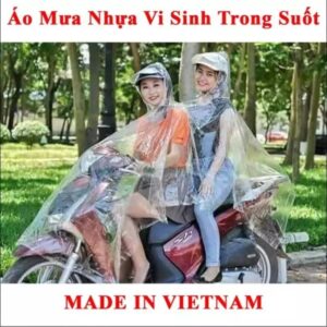 Áo Mưa Cánh Dơi Trong Suốt 2 Đầu///2///D