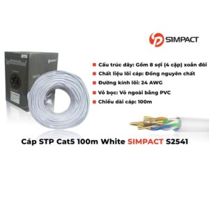 Cuộn cáp mạng 100m Simpact S2541. (hàng đặt trong ngày)