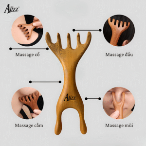 Lược Massage Gỗ Đàn Hương 2 Đầu AL14396