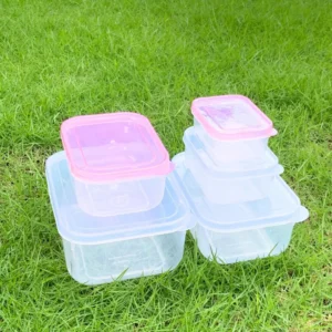 Bộ 5 hộp nhựa trong chữ nhật loại rẻ