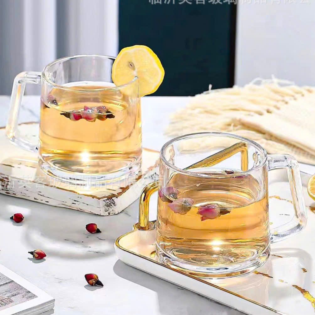  [6] set 6 Cốc Thủy tinh có quai 350ml TZ401 