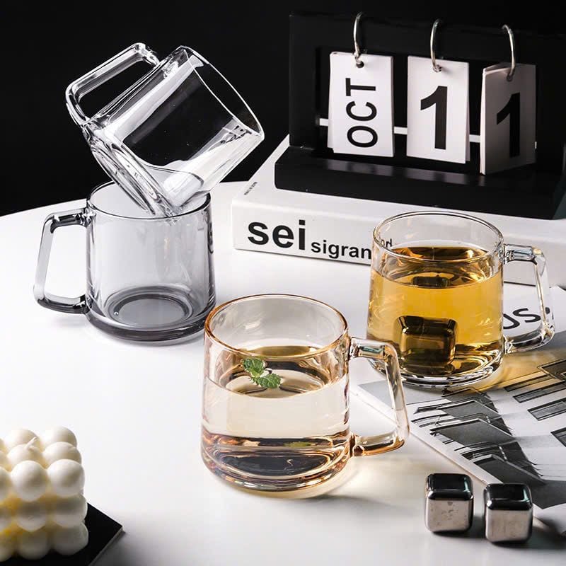  [6] set 6 Cốc Thủy tinh có quai 350ml TZ401 