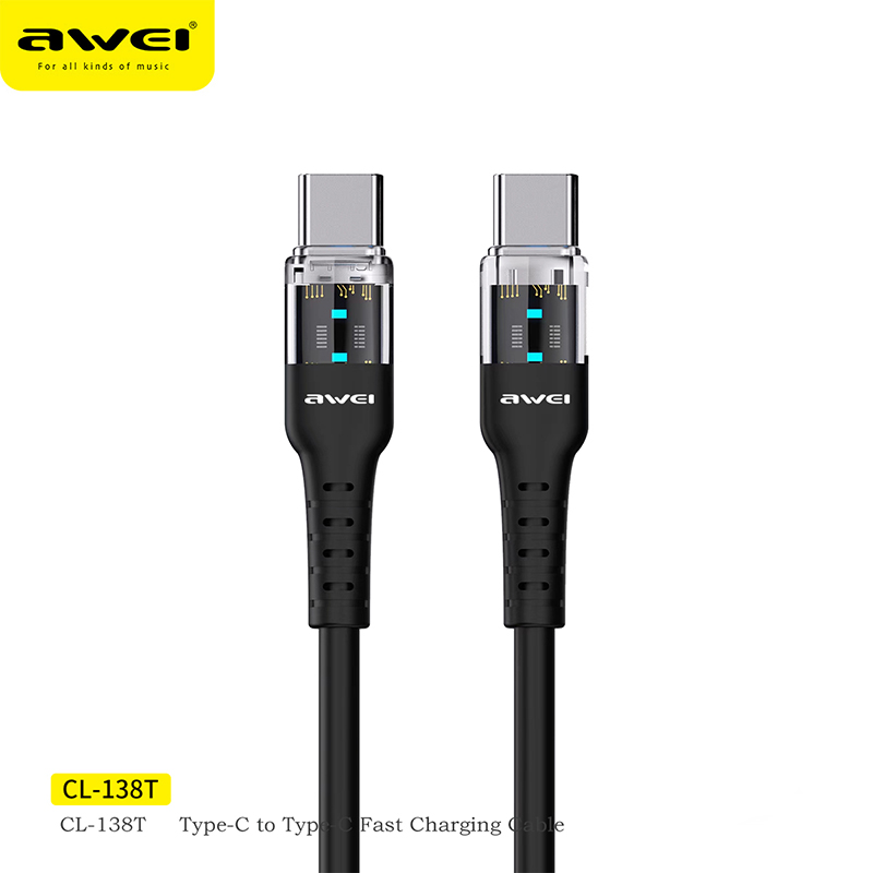 Awei CL-138 PD 60W USB Type C Cable For iPhone 14 13 12 Pro Max Xiaomi iPad Fast Charging Date Cable Quick Charge Wire Cord - AliExpress