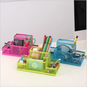 Hộp đựng bút 4 ngăn để bàn kim loại và Khay Đựng Đồ, Đựng Bút 4 Ngăn Việt Nhật 5696 - Hộp Kim Loại. G.itx5