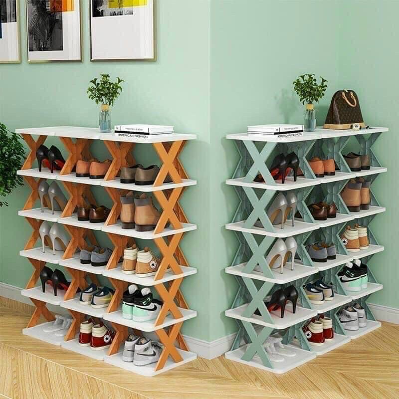 freeship] Kệ Để Giày Dép 5 Tầng Chữ X Thông Minh Có Thể Tháo Lắp Gấp Gọn Mẫu Mới, Kệ Để Đồ Trang Trí Đa Năng Cao Cấp | Shopee Việt Nam