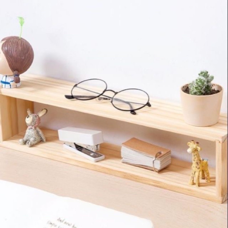 3 KỆ GỖ hộp chữ nhật Decor Trang trí Hình Chữ Nhật Trang Trí Để Bàn, Để Đồ, Vật Dụng Nhỏ kích thước 10x10x40 cm - Kệ & Tủ | NhàF.vn