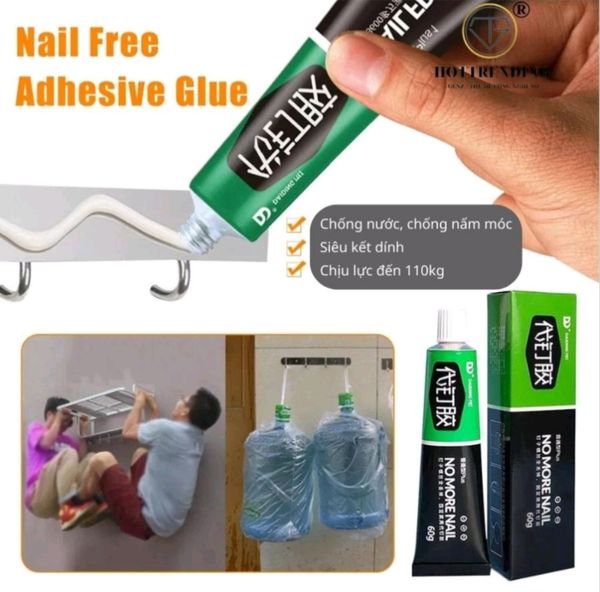 Keo siêu dính Nhật Bản No More Nail tuýp 60g Keo siêu dán tường dán giày gỗ thuỷ tinh đa năng chống thấm nước hàng chuẩn giá sỉ, giá bán buôn -