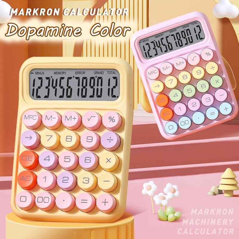 Máy Tính 12 Chữ Số Cỡ Lớn Màu Sắc Xinh Xắn Phong Cách Hàn Quốc | Shopee Việt Nam