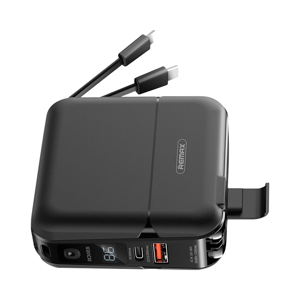 PIN SẠC NHANH 22.5W REMAX RPP-20 15.000MAH KÈM CÁP LIỀN PIN + CHÂN CẮM SẠC GẬP GỌN