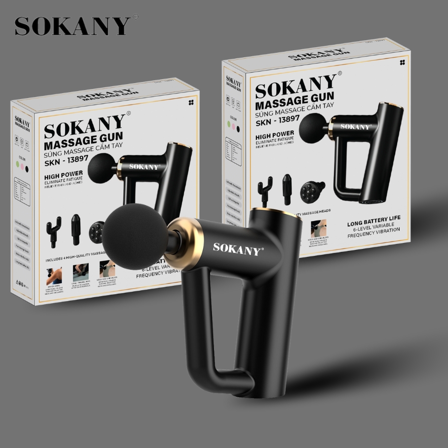 Súng Massage Cầm tay 4 Đầu SOKANY SKN-14006