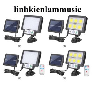 Đèn Năng Lượng Mặt Trời 56 Led F100 (Kèm Cáp Nối 5m)