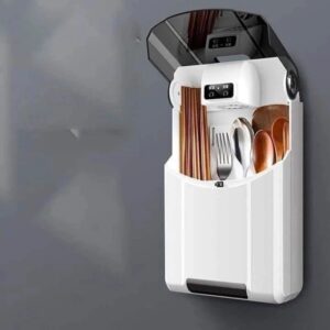 kệ đựng muỗng đũa dao kéo treo tường nắp đen