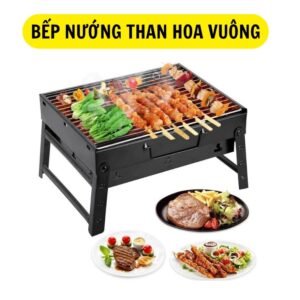 Bếp Nướng Than Xếp Gọn Mẫu Vuông//