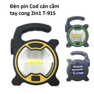 Đèn pin Cob cán cầm tay cong 2in1 T-915