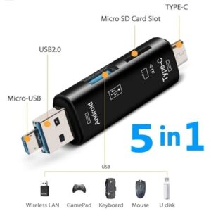 Đầu đọc thẻ nhớ USB - QTG - Type-c 2.0. 5in1