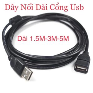Cáp usb nối dài màu đen 1M5///DL///27