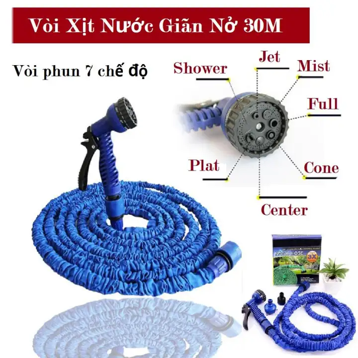 Vòi xịt nước dãn nở 30m rửa xe, tưới cây cực tiện ích, Vòi Xịt Nước