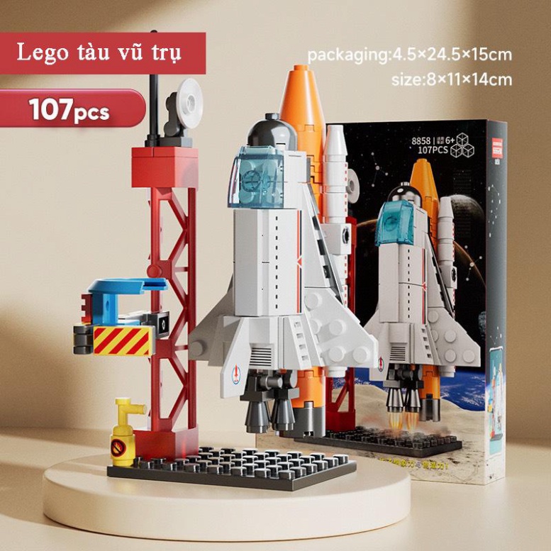 Lego tên lửa tàu vũ trụ không gian