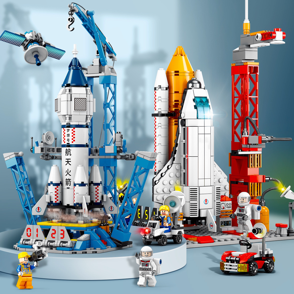 Lego tên lửa tàu vũ trụ không gian