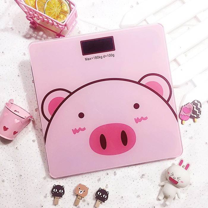 Mua Cân Điện Tử Sức Khỏe Hình Heo Con Màu Hồng Cực Xinh, Độ Chính Xác Cao , cân tối đa 180kg- Hàng Chính Hãng