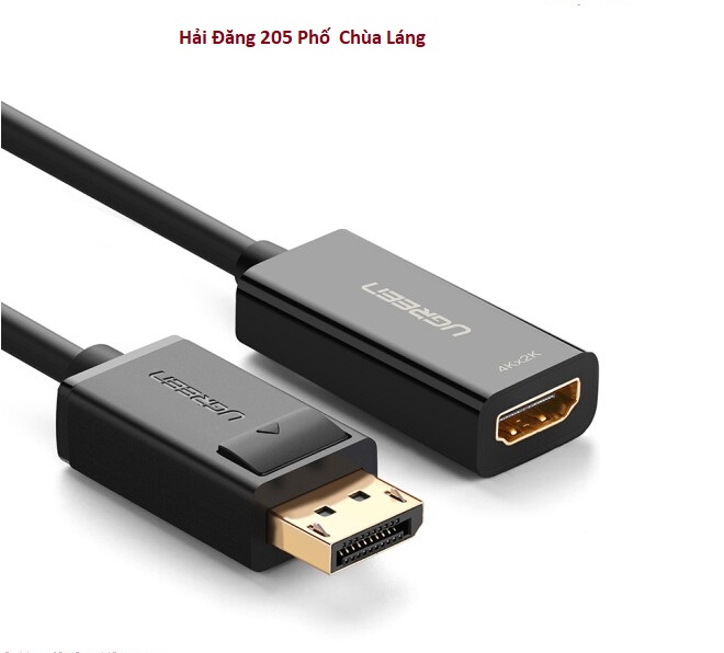 Cáp chuyển đổi Displayport sang HDMI âm chính hãng Ugreen 70694 giá rẻ nhất Hà Nội