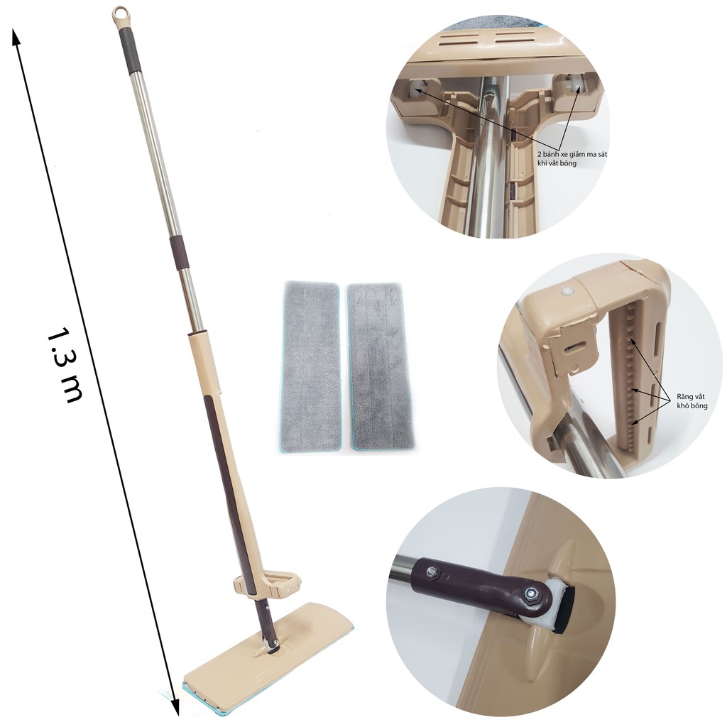 CÂY LAU NHÀ TỰ VẮT XOAY 360 ĐỘ THÔNG MINH (cây lau chữ nhật) | Shopee Việt Nam