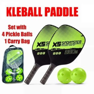 Bộ 2 Vợt Chơi Bóng Pickleball XS 250G Kèm 4 Quả Bóng