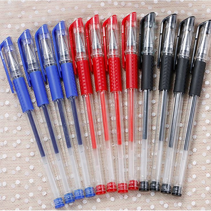 Bút Nước Gel 0.5 Màu Mực Đen Xanh Đỏ - Bút mực - Bút máy | SachDayRoi.com