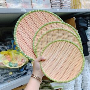 Đĩa Phíp/ Mẹt Nhựa Giả Mây 8inch=20cm (Tròn)