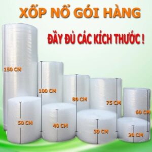 Cuộn xốp hơi bóp nổ chống sốc 20cm x 100m