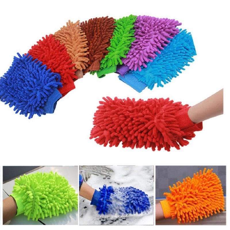 Găng tay rửa xe chuyên dụng sợi microfiber san hô (17cm x 22cm)
