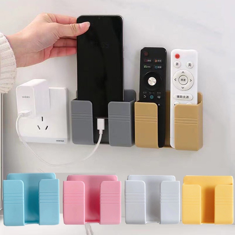 Giá Dán Tường Để Điện Thoại, Remote Điều Khiển, Ổ Cắm/ Giá Đỡ Sạc Điện Thoại Treo Tường/ Kệ Đựng Đồ Dán Tường Đa Năng | Lazada.vn