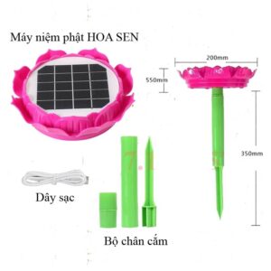Máy Niệm Phật Hoa Sen Năng Lượng Mặt Trời HY-69, HY-12 (loại Nhỏ)