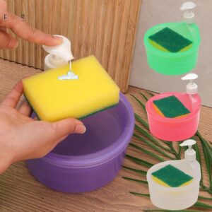 Hộp đựng chất lỏng làm sạch bằng nhựa tròn 2 trong 1