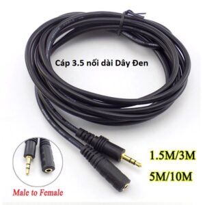 Cáp 3.5 nối dài Dây Đen 1M5