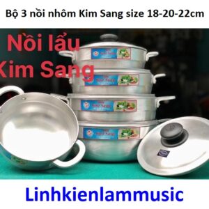 Bộ 3 nồi nhôm Kim Sang size 18-20-22cm///HB